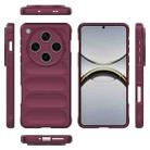 For OPPO Find X8 Pro 5G Magic Shield TPU + Flannel Phone Case(Wine Red) - 3