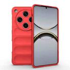 For OPPO Find X8 Pro 5G Magic Shield TPU + Flannel Phone Case(Red) - 1