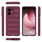 For OPPO Reno13 F 5G Global Magic Shield TPU + Flannel Phone Case(Wine Red) - 3