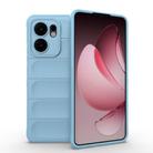 For OPPO Reno13 F 5G Global Magic Shield TPU + Flannel Phone Case(Light Blue) - 1