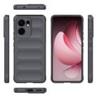 For OPPO Reno13 F 5G Global Magic Shield TPU + Flannel Phone Case(Dark Grey) - 3