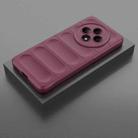 For OPPO Reno12 F 5G Global Magic Shield TPU + Flannel Phone Case(Wine Red) - 2