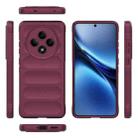 For OPPO Reno12 F 5G Global Magic Shield TPU + Flannel Phone Case(Wine Red) - 3