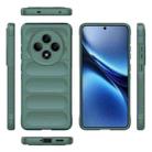 For OPPO Reno12 F 5G Global Magic Shield TPU + Flannel Phone Case(Dark Green) - 3