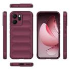 For OPPO Reno14 5G Global Magic Shield TPU + Flannel Phone Case(Wine Red) - 3