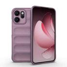 For OPPO Reno14 5G Global Magic Shield TPU + Flannel Phone Case(Purple) - 1