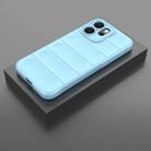 For OPPO Reno14 5G Global Magic Shield TPU + Flannel Phone Case(Light Blue) - 2