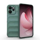 For OPPO Reno14 5G Global Magic Shield TPU + Flannel Phone Case(Dark Green) - 1