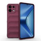 For OPPO K13 5G Magic Shield TPU + Flannel Phone Case(Wine Red) - 1
