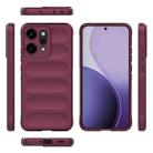 For OPPO Reno14 Pro Global Magic Shield TPU + Flannel Phone Case(Wine Red) - 3