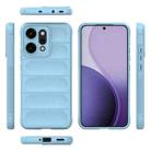 For OPPO Reno14 Pro Global Magic Shield TPU + Flannel Phone Case(Light Blue) - 3