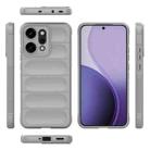 For OPPO Reno14 Pro Global Magic Shield TPU + Flannel Phone Case(Grey) - 3