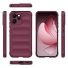 For OPPO Reno14 F Magic Shield TPU + Flannel Phone Case(Wine Red) - 3