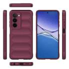 For OPPO A5 5G Global / K13x 5G Global Magic Shield TPU + Flannel Phone Case(Wine Red) - 3