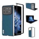 For Xiaomi Mix Fold 4 ABEEL Genuine Leather Litchi Texture Phone Case(Blue) - 1