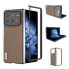 For Xiaomi Mix Fold 4 ABEEL Genuine Leather Litchi Texture Phone Case(Grey) - 1