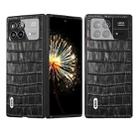 For Xiaomi Mix Fold 3 ABEEL Crocodile Texture Genuine Leather Phone Case(Black) - 1