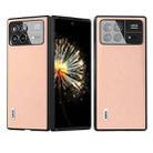 For Xiaomi Mix Fold 3 ABEEL Genuine Leather + PC Litchi Texture Phone Case(Pink Gold) - 1