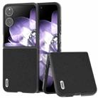 For Xiaomi Mix Flip ABEEL Genuine Leather + PC Litchi Texture Phone Case(Black) - 1