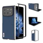 For Xiaomi Mix Fold 4 ABEEL Genuine Leather + PC Litchi Texture Phone Case(Blue) - 1