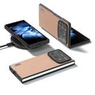 For Xiaomi Mix Fold 4 ABEEL Genuine Leather + PC Litchi Texture Phone Case(Pink Gold) - 2
