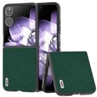 For Xiaomi Mix Flip ABEEL Cross Texture Genuine Leather Phone Case(Green) - 1
