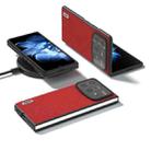 For Xiaomi Mix Fold 4 ABEEL Cross Texture Genuine Leather Phone Case(Red) - 2