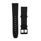 22mm Universal Retro Texture Leather Watch Band(Black) - 1