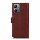 For Motorola Moto G14 4G Magnetic Crazy Horse Texture Genuine Leather Phone Case(Brown) - 3