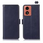 For Motorola Moto G04 / G24 Magnetic Crazy Horse Texture Genuine Leather RFID Phone Case(Blue) - 1