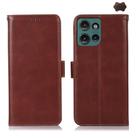 For Motorola Edge 50 Neo Magnetic Crazy Horse Texture Genuine Leather RFID Phone Case(Brown) - 1