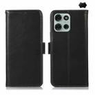 For Motorola Moto G75 5G Magnetic Crazy Horse Texture Genuine Leather Phone Case(Black) - 1