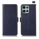 For Motorola Moto G75 5G Magnetic Crazy Horse Texture Genuine Leather Phone Case(Blue) - 1