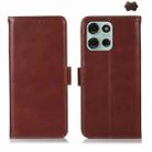 For Motorola Moto G75 5G Magnetic Crazy Horse Texture Genuine Leather Phone Case(Brown) - 1