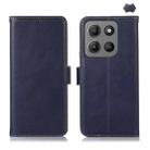 For Motorola Moto G15 4G Magnetic Crazy Horse Texture Genuine Leather Phone Case(Blue) - 1