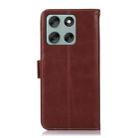 For Motorola Moto G56 5G Magnetic Crazy Horse Texture Genuine Leather Phone Case(Brown) - 3