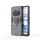 For Nothing Phone 3a Shockproof PC + TPU Holder Phone Case(Black) - 1