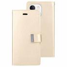 For iPhone 15 GOOSPERY RICH DIARY Crazy Horse Texture Leather Phone Case(Gold) - 1