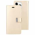 For iPhone 15 Pro Max GOOSPERY RICH DIARY Crazy Horse Texture Leather Phone Case(Gold) - 1