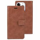 For iPhone 15 Pro Max GOOSPERY MANSOOR DIARY 9 Card Slots Leather Phone Case(Brown) - 1