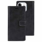 For iPhone 15 Pro Max GOOSPERY MANSOOR DIARY 9 Card Slots Leather Phone Case(Black) - 1