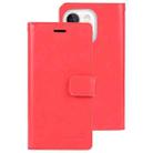 For iPhone 15 GOOSPERY MANSOOR DIARY 9 Card Slots Leather Phone Case(Red) - 1