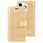 For iPhone 15 Pro GOOSPERY MANSOOR DIARY 9 Card Slots Leather Phone Case(Gold) - 1