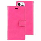 For iPhone 15 Pro GOOSPERY MANSOOR DIARY 9 Card Slots Leather Phone Case(Rose Red) - 1