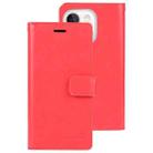 For iPhone 15 Plus GOOSPERY MANSOOR DIARY 9 Card Slots Leather Phone Case(Red) - 1