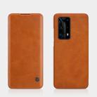 For Huawei P40 Pro Plus NILLKIN QIN Series Crazy Horse Texture Horizontal Flip Leather Case with Card Slot(Brown) - 1