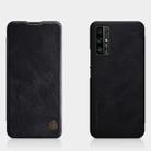 For Huawei Honor 30 NILLKIN QIN Series Crazy Horse Texture Horizontal Flip Leather Case with Card Slot(Black) - 1