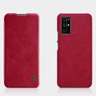 For Huawei Honor 30S NILLKIN QIN Series Crazy Horse Texture Horizontal Flip Leather Case with Card Slot(Red) - 1