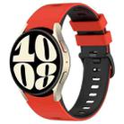 For Samsung Galaxy Watch 6 Sports Two Color Silicone Watch Band(Red+Black) - 1