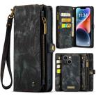 For iPhone 15 CaseMe 008 Detachable Multifunctional Leather Phone Case(Black) - 1